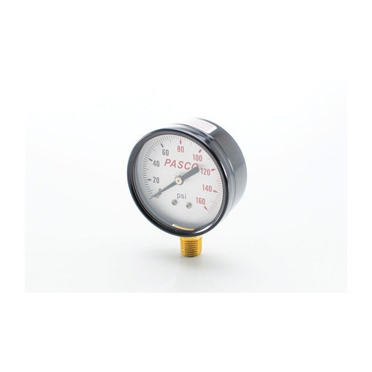 Pressure Gauge, 2-1/2 in Dia Dial, 0 to 160 psi, 1/4 in MNPT Bottom Connection