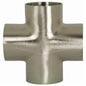 Cross, 1-1/2 in, Butt Weld, 304/304L Stainless Steel