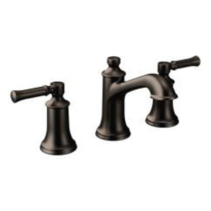 Double Handle Widespread Bathroom Faucet from the Dartmoor Collection - Pop-Up Drain Included