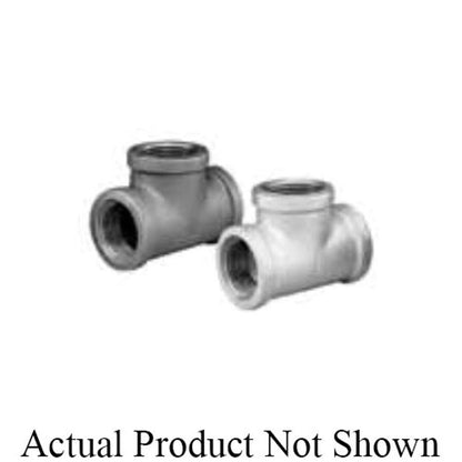 Tee, 6 in, FNPT, 150 lb, Malleable Iron, Black