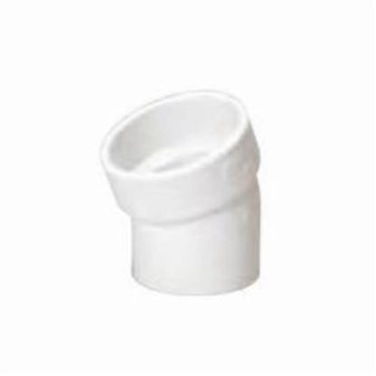 Street 22.5 deg Elbow, 3 in, Spigot x Hub, DWV, PVC