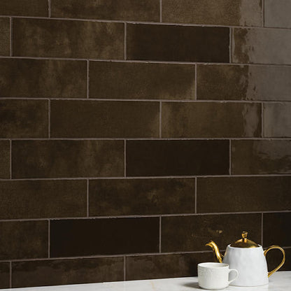 Studio Haven Espresso Rectangle, Handcrafted 4X12 Glossy