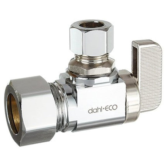 Multi Turn Dual Stop, 5/8 x 3/8 x 3/8 in, Comp, Chrome