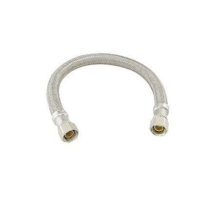 Flexible Water Supply, 3/8 in, Comp, 72 in L, Braided Polymer