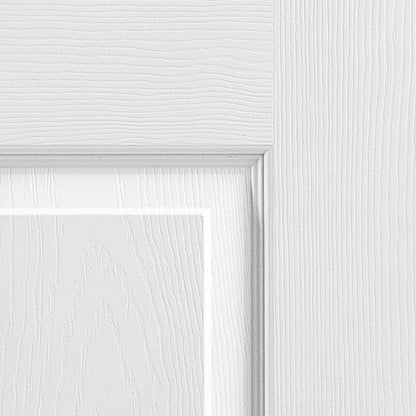 32 in. x 80 in. 6 Panel Primed Textured Hollow Core Composite Interior Door Slab with Bore