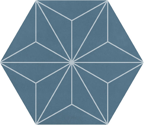 Scrapbook Keepsake Blue Asanoha Hexagon 8X9 Matte