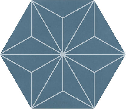 Scrapbook Keepsake Blue Asanoha Hexagon 8X9 Matte