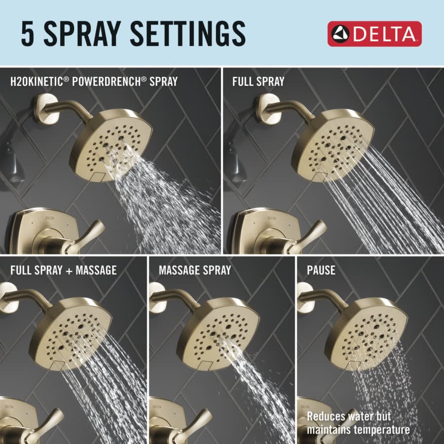 Stryke Monitor 14 Series Single Function Pressure Balanced Tub and Shower - Less Rough-In Valve