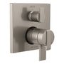 Ara 17 Series Pressure Balanced Valve Trim with Integrated Volume Control and 6 Function Diverter for Three Shower Applications - Less Rough-In