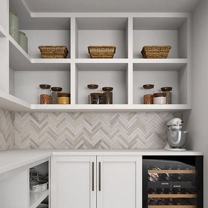 Ascend Stone Open Horizon Chevron 1X6 Honed