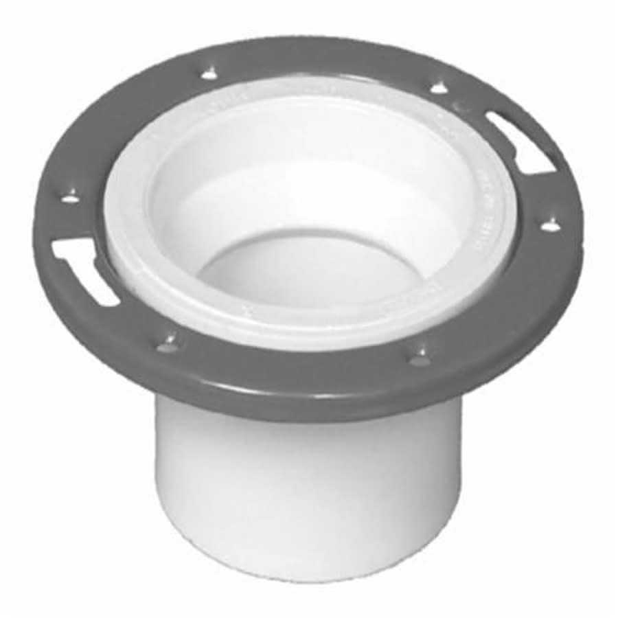 Adjustable Closet Flange, 4 in, Hub, PVC, SCH 40/STD