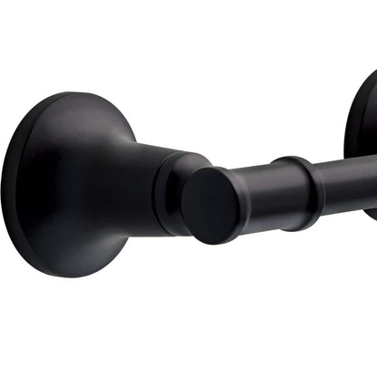 Chamberlain Wall Mount Pivot Arm Toilet Paper Holder Bath Hardware Accessory in Matte Black