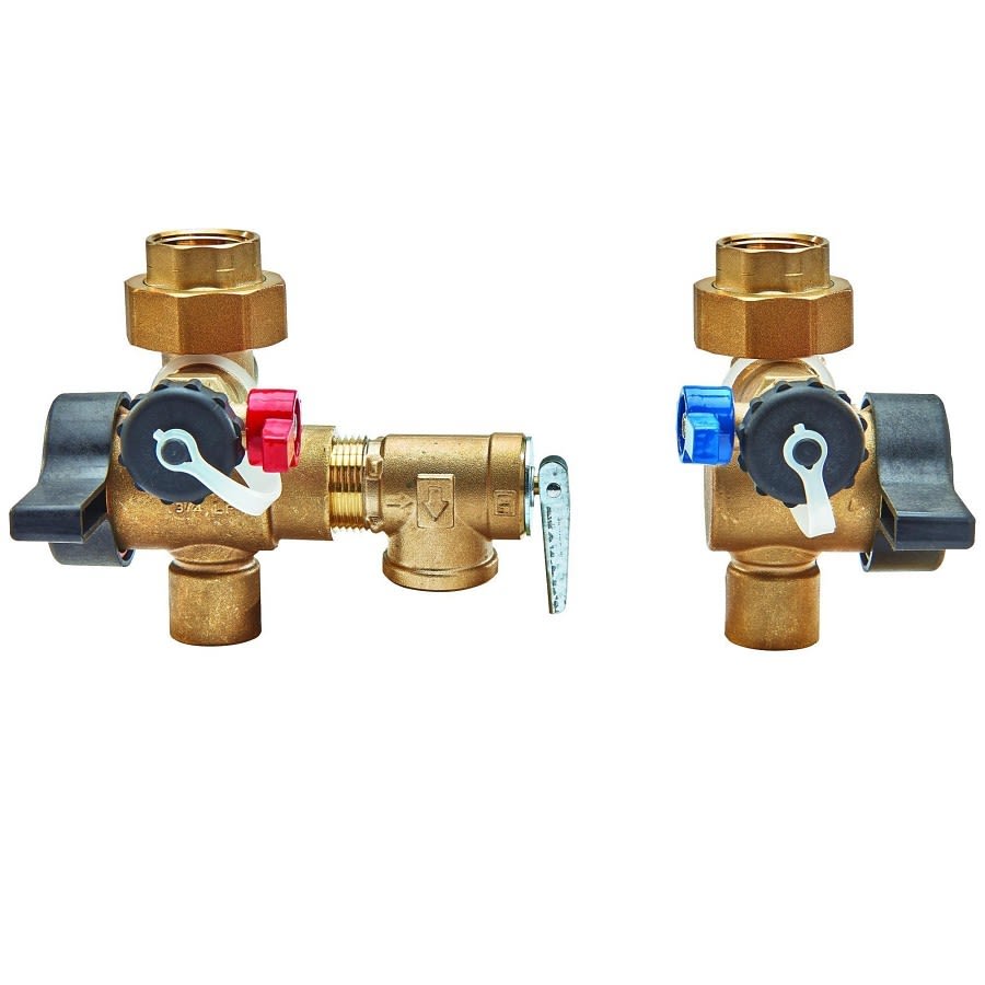 LFTWHG2, 3/4 LFTWHG2-FS-HC-RV Tankless Water Heater Valve Set, 3/4 in, Copper Silicon Alloy