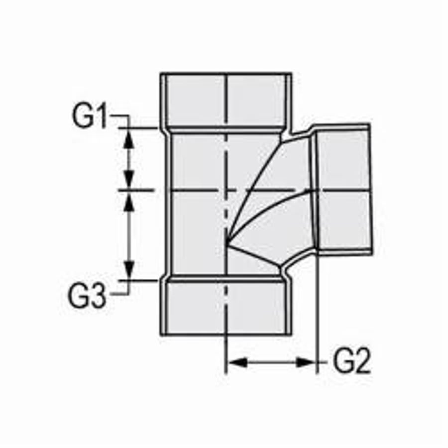Sanitary Tee, 4 in, Hub, DWV, PVC