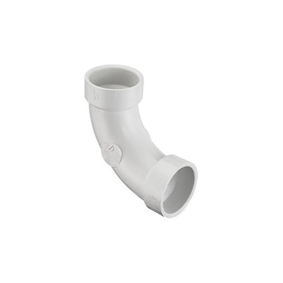 Long Sweep 90 deg Elbow, 6 in, Hub, DWV, PVC