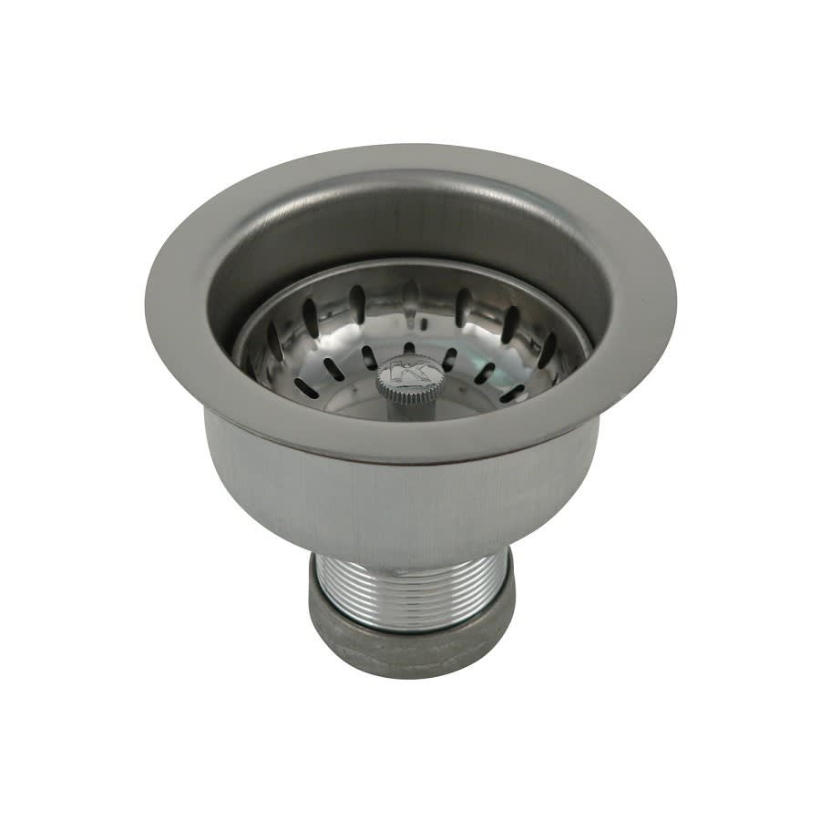 Deep Cup Basket Strainer, Stainless Steel, Polished Chrome