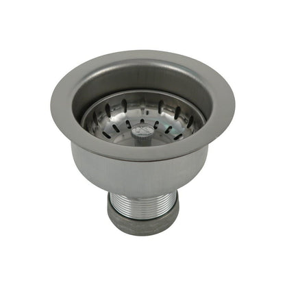 Deep Cup Basket Strainer, Stainless Steel, Polished Chrome