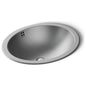 Bachata 16-11/16" Oval Stainless Steel Undermount Bathroom Sink with Overflow