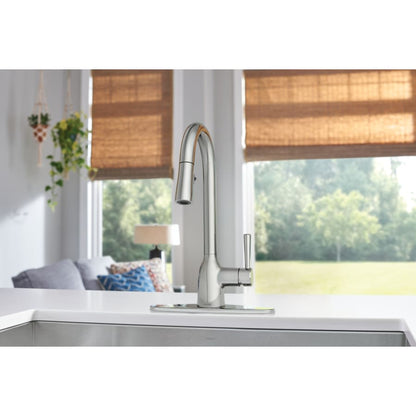 Adler 1.5 GPM Single Hole Pull Down Kitchen Faucet