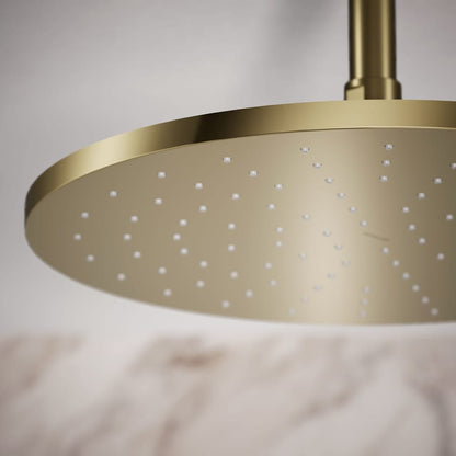 Contemporary Round 12" Single Function 2.5 GPM Rainhead with MasterClean Sprayface and Katalyst Air-Induction Technology