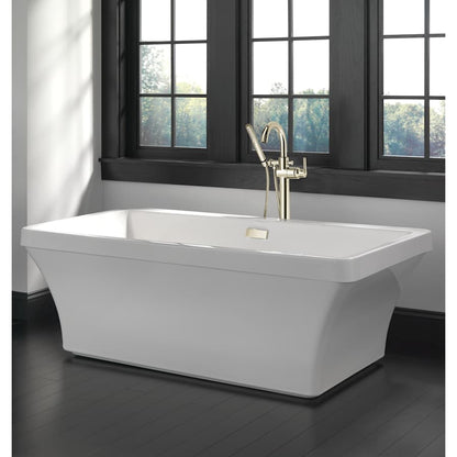 Trinsic Floor Mounted Tub Filler with Integrated Diverter and Hand Shower - Less Rough In