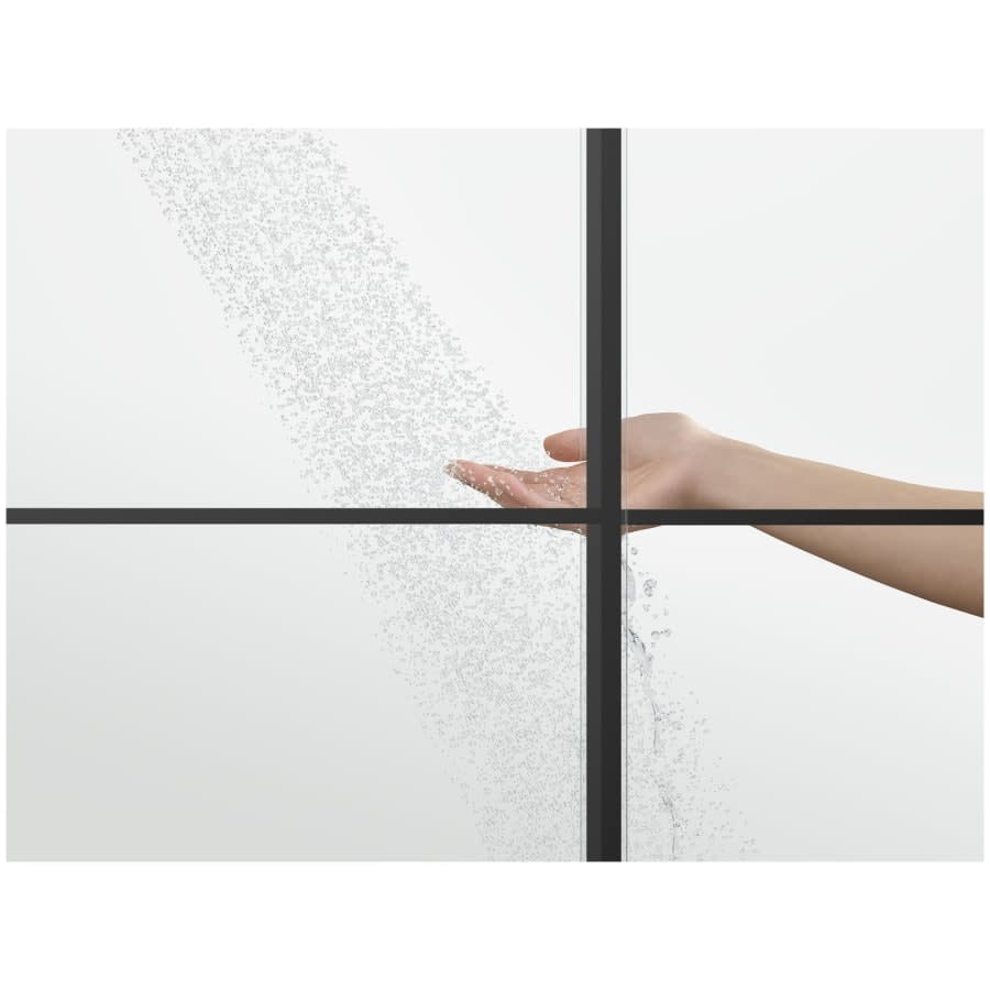 Elate 70-1/2" High x 53-5/8" Wide Sliding Framed Shower Door with Clear Decorative Grid Glass