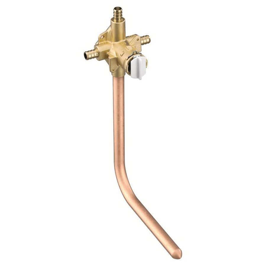 Posi-Temp® M-Pact® Pressure Balancing Valve, 1/2 in, Crimp Ring PEX Inlet x 1/2 in, Crimp Ring PEX Outlet, Brass Body