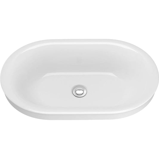 Studio S 22-1/2" Oval Vitreous China Vessel Bathroom Sink with Overflow