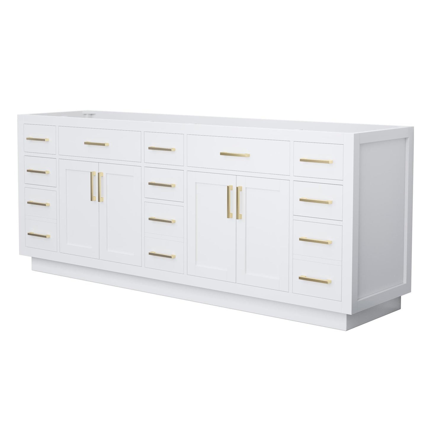 Beckett Double Bathroom Vanity with Toe Kick - 83W x 34.25H x 21.5D