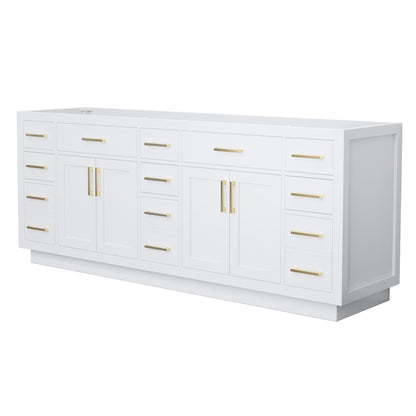 Beckett Double Bathroom Vanity with Toe Kick - 83W x 34.25H x 21.5D