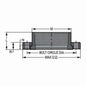 2-Piece Flange, 6 in, FNPT, PVC, SCH 80/XH