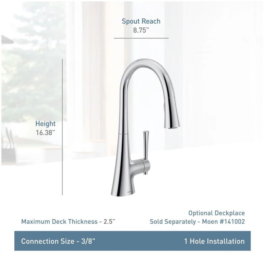 Kurv 1.5 GPM Single Hole Pull Down Kitchen Faucet