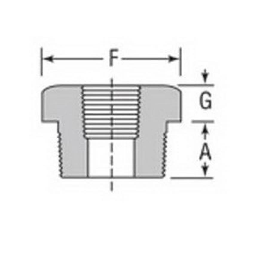 Hex Head Bushing, 1-1/2 x 1-1/4 in, MNPT X FNPT, SCH 80/XH, Forged Steel, 3000 lb