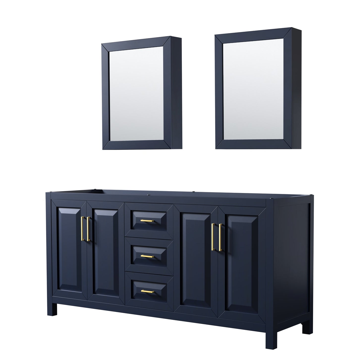 Daria Double Bathroom Vanity - 71W x 35H x 21.5D