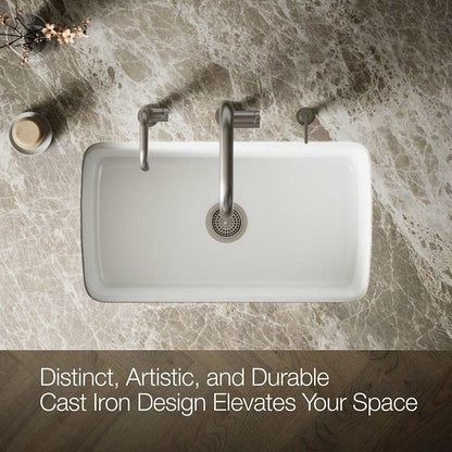 Cape Dory 33" Single Basin Under-Mount Enameled Cast-Iron Kitchen Sink