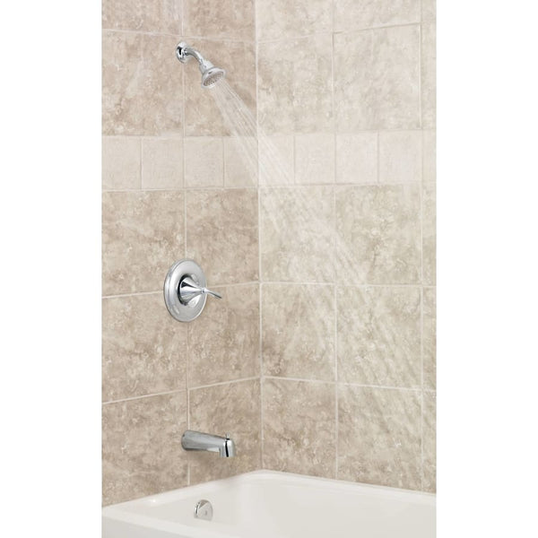 Posi-Temp Pressure Balanced Tub and Shower Trim with 2.5 GPM Shower Head and Tub Spout from the Eva Collection (Less Valve)