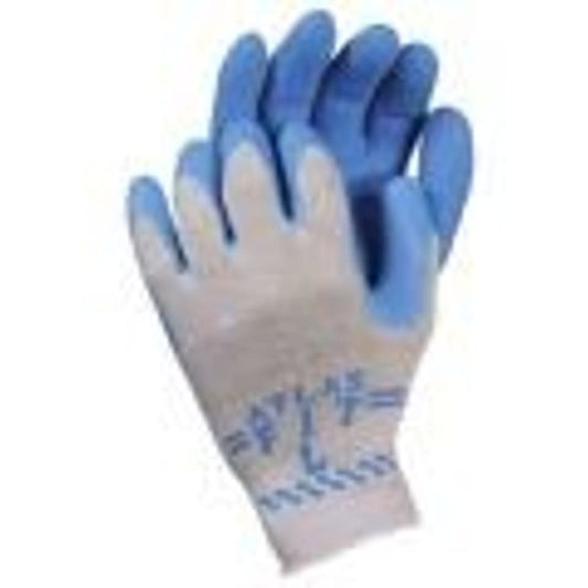 Atlas Fit® Gloves, Premium Palm Coated, XL, Latex Palm, Cotton/Latex, Blue/Gray