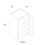 Wall Refrigerator Cabinet - 30"W x 42"H x 24"D