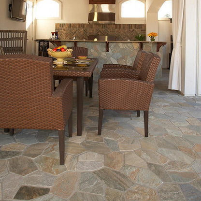 Slate Golden Sun Pattern, Natural Cleft Versaille