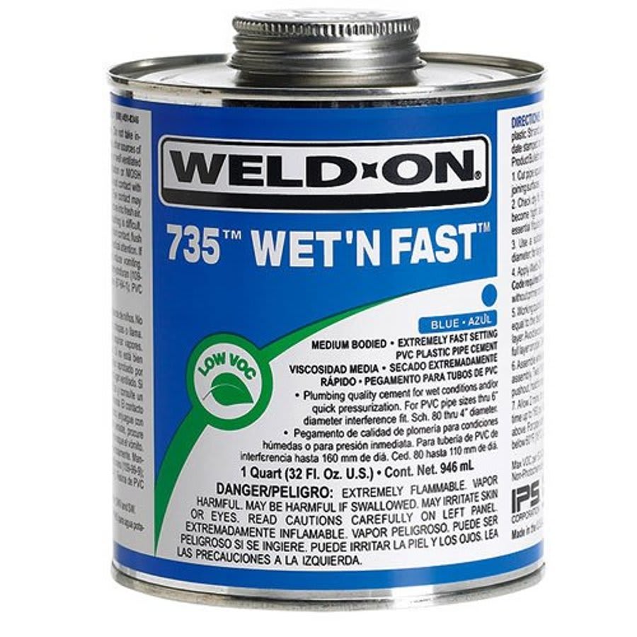 735™ Medium Body Cement, 1/4 pt, Blue, For PVC