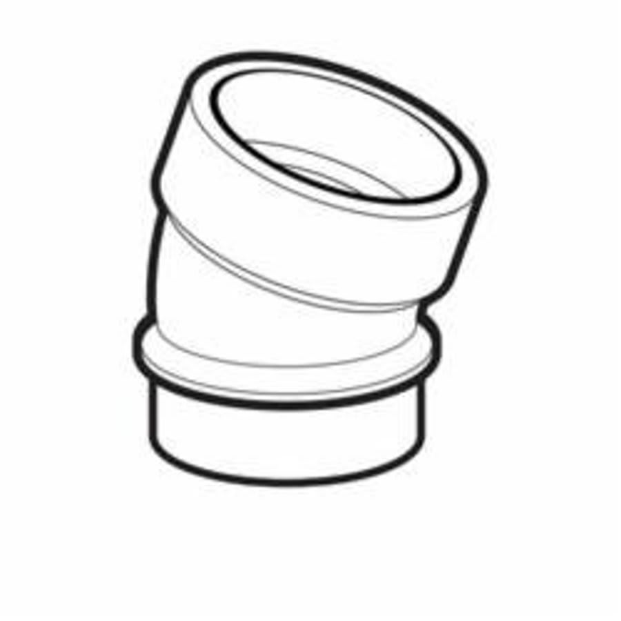 DWV Street 22.5 deg Elbow, 2 in, Spigot x Hub, ABS