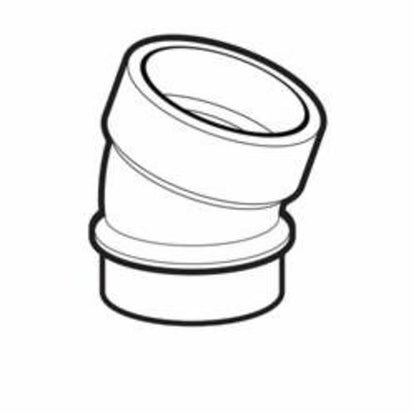 DWV Street 22.5 deg Elbow, 2 in, Spigot x Hub, ABS