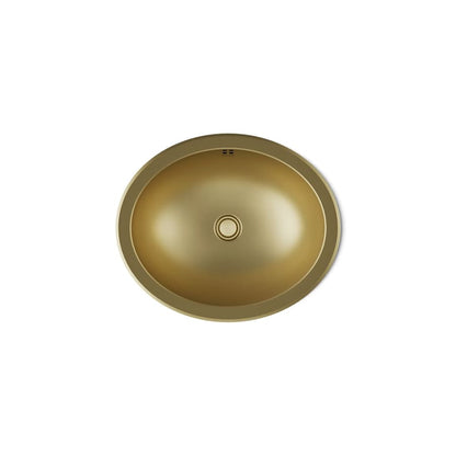 Bachata 16-11/16" Oval Stainless Steel Undermount Bathroom Sink with Overflow