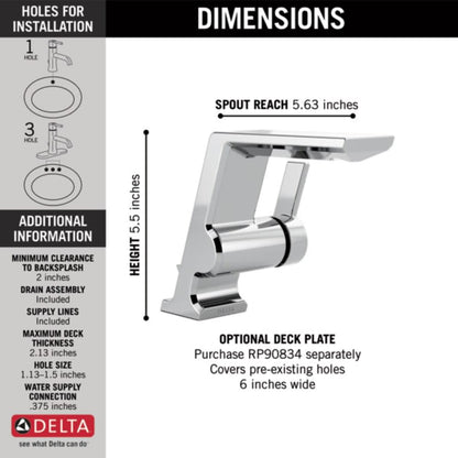 Pivotal 1.2 GPM Single Hole Bathroom Faucet with Pop-Up Drain Assembly