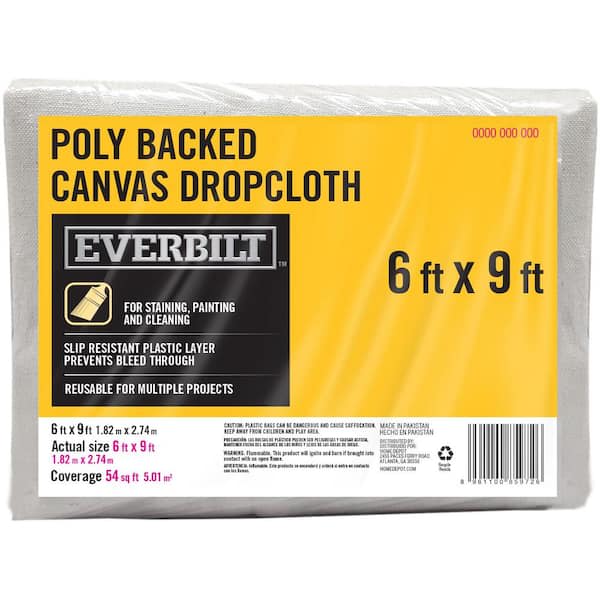 6 ft. x 9 ft. Poly Backed Drop Cloth