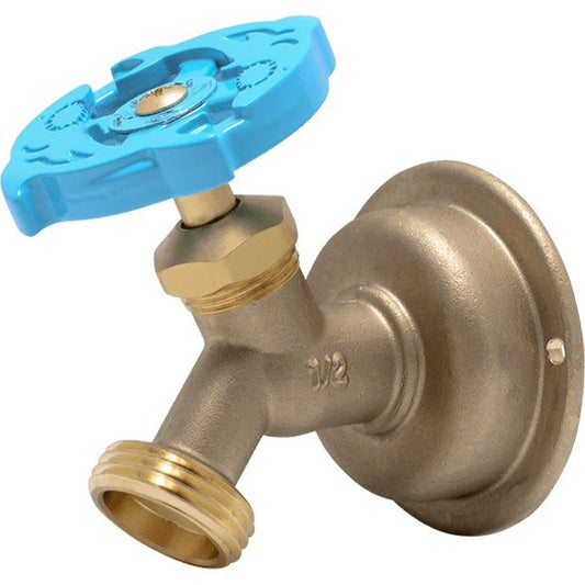 Hose Bibb, 1/2 in Inlet, Push, Rough Brass