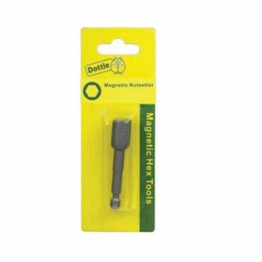 1-Piece Carded Magnetic Hex Tool, 1/4 in, Point, 2-9/16 in OAL, Steel