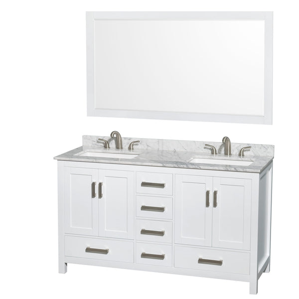 Sheffield Double Bathroom Vanity - 60W x 35H x 22D