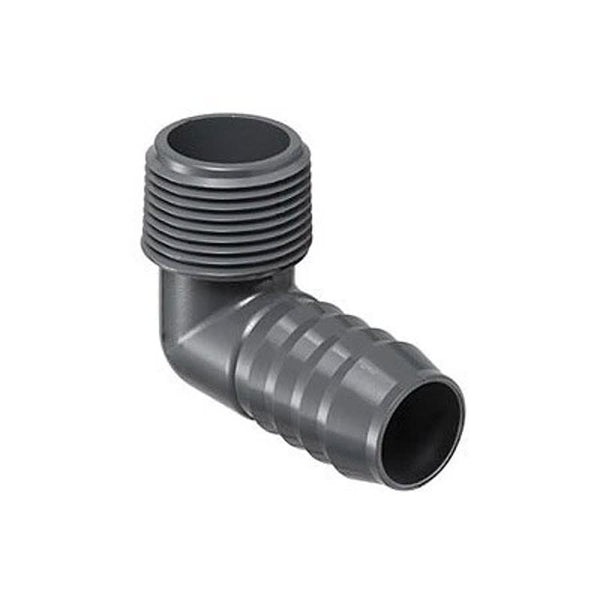 90 deg Elbow, 3/4 in, Insert x MNPT, SCH 40/STD, PVC