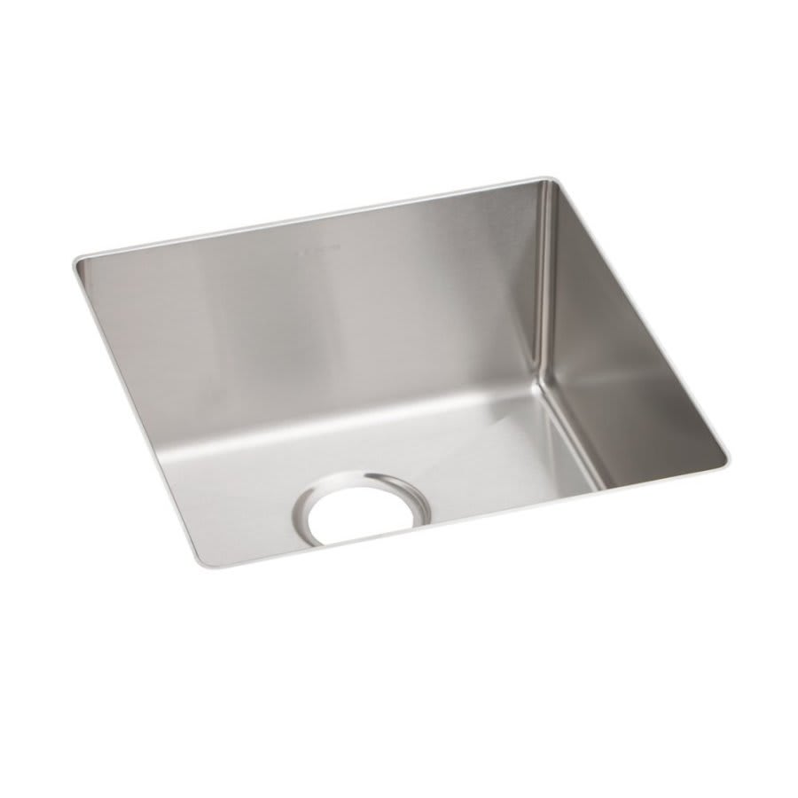 Crosstown® Single Bowl Kitchen Sink, Under Mount, 18-1/2 x 18-1/2 in, 9 in Bowl Depth, 18 ga Polished Satin Steel, Stainless